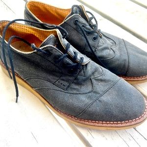 TOMS Grey Denim Oxford Brogue Shoe sz10